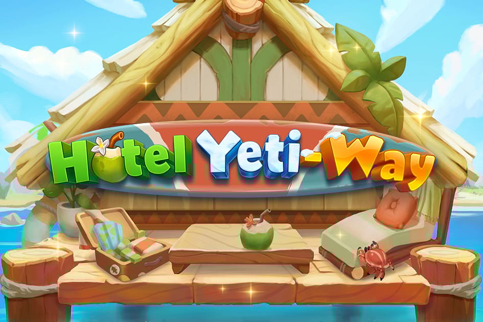 A whimsical yeti on a vacation adventure